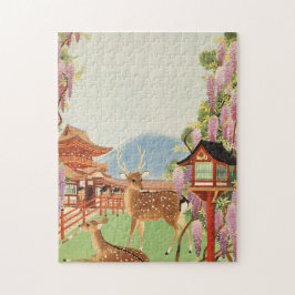 JAPANISCHE Landschaft | Hirsch | Tempel