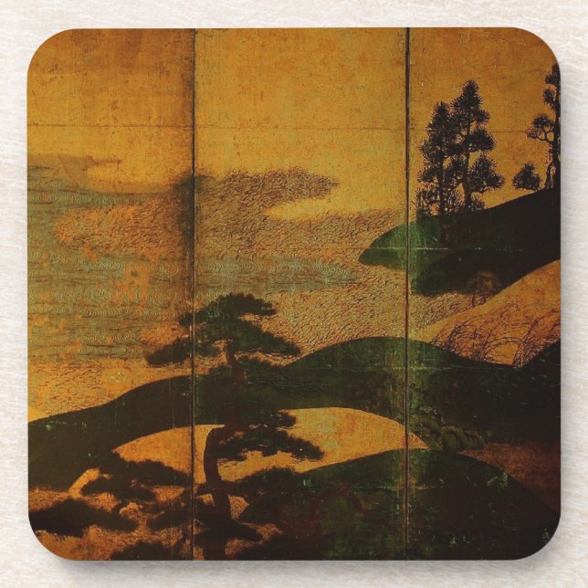 Japanische Landschaft im asiatischen Stil - Drink  Getränkeuntersetzer (Vorderseite)