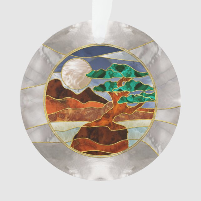 Japanische Landschaft Mineralstoffe Ornament (Vorderseite)