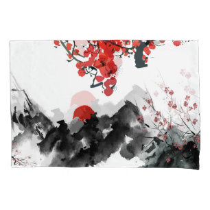 Japanische Landschaft Pillowcase Kissenbezug