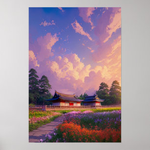 Japanische Landschaft Poster