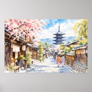 Japanische Landschaft Poster