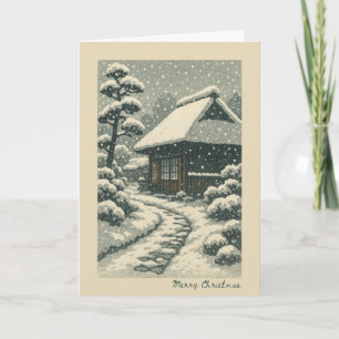 Japanische Landschaft - Weihnachtskarte Karte