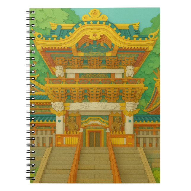 JAPANISCHE Landschaft | Yomeimon Gate | Papierschn Notizblock (Vorderseite)