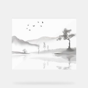 Japanische Landschaftshintergrund  Acrylschild
