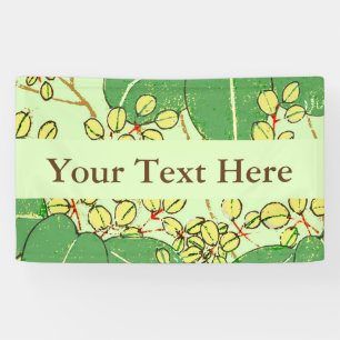 Japanische Leaf Floral Botanisches Kunstmuster Banner