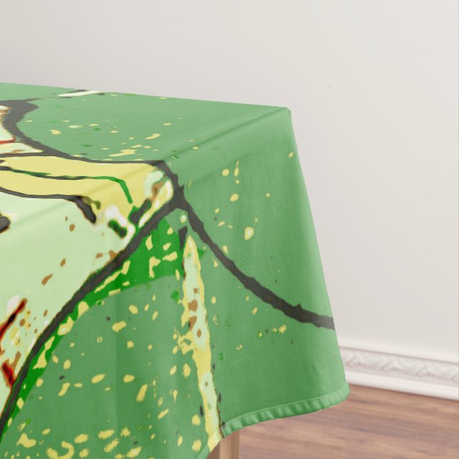 Japanische Leaf Floral Botanisches Kunstmuster Tischdecke (Beispiel)