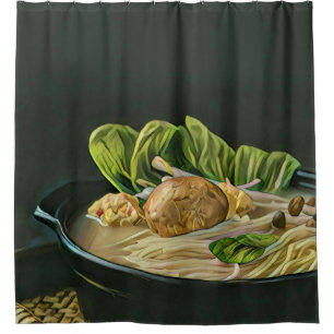 Japanische Lebensmittel Ramen-Liebhaber Duschvorhang