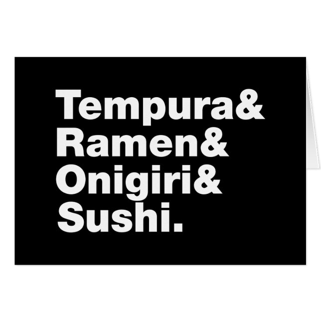 japanische Lebensmittel Tempura & Ramen & Onigiri  (Vorderseite (Horizontal))