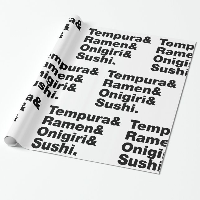 japanische Lebensmittel Tempura & Ramen & Onigiri  Geschenkpapier (Ungerollt)