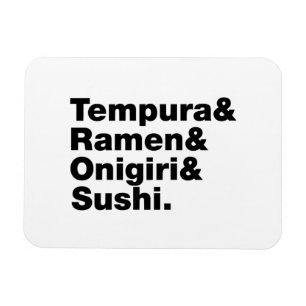 japanische Lebensmittel Tempura & Ramen & Onigiri Magnet