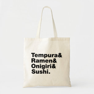 japanische Lebensmittel Tempura & Ramen & Onigiri  Tragetasche