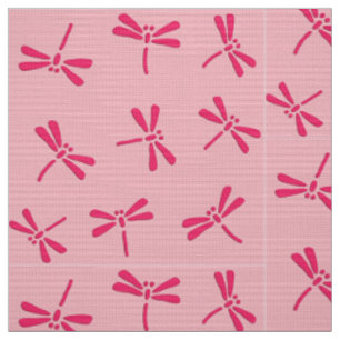 Japanische Libellenmuster, Light Coral Pink Stoff