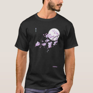 Japanische Lila Sakura Cherry Blossom Blume Pink T-Shirt