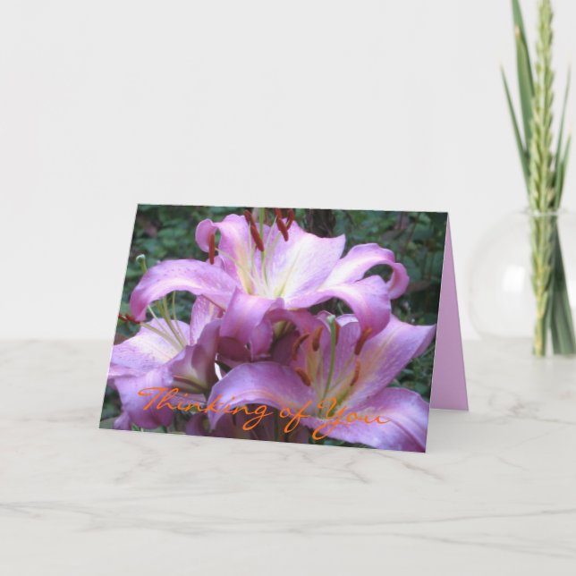 Japanische Lilien-Karte Karte (Vorderseite)