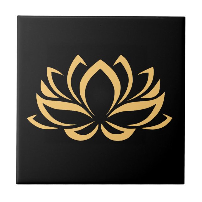 Japanische Lotos-Blumen-Blüte Fliese (Vorderseite)