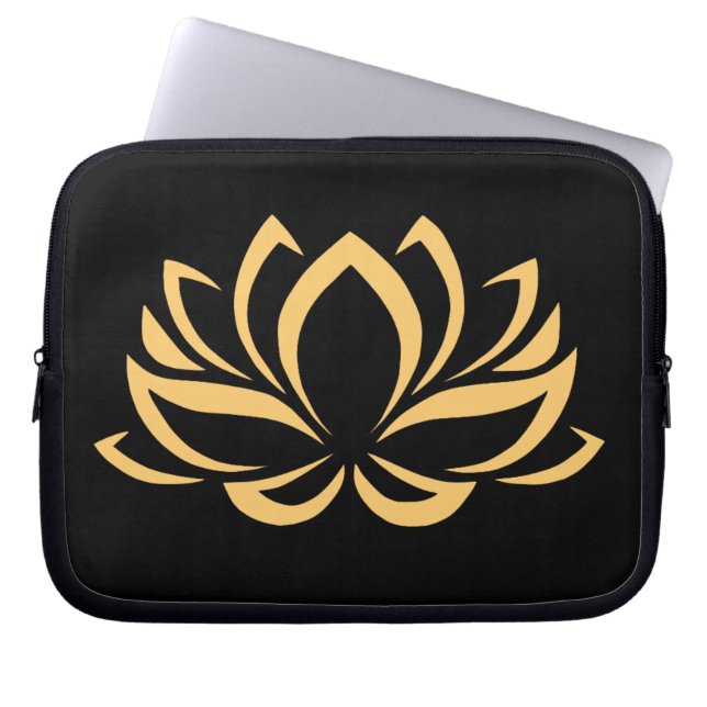 Japanische Lotos-Blumen-Blüte Laptopschutzhülle (Vorderseite)
