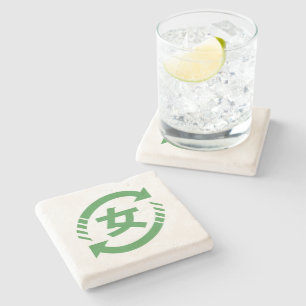 Japanische Mädchen gerecycelt   Kanji Nihongo Steinuntersetzer