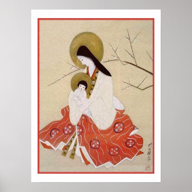 Japanische Madonna und Kind Vintag Poster (Vorne)