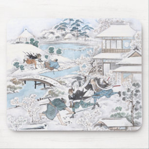 Japanische Malerei der 47 Ronin kämpfenden Mousepad