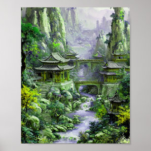 Japanische Malerei Traditionelle asiatische Wandku Poster