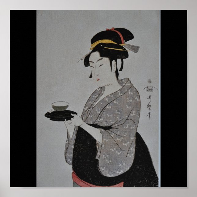 Japanische Malerei um 1793 Poster (Vorne)