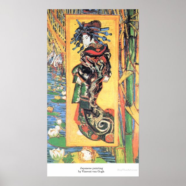 Japanische Malerei von Vincent van Gogh Poster (Vorne)