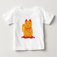 Japanische Maneki Neko Gold Cat, Symbol des Wohlst