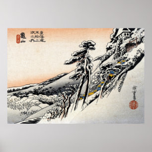 Japanische Männer und Snowscape no.1 Poster