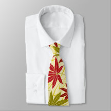 JAPANISCHE MAPLE LEAF (CREME) NECK TIE