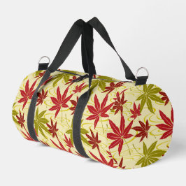 JAPANISCHE MAPLE PATTER IN CREME DUFFLE BAG