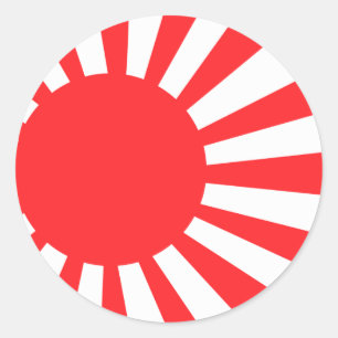 Japanische Marine-Flagge Runder Aufkleber
