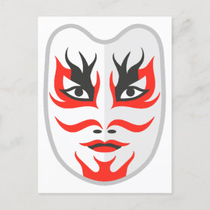 Japanische Maske Postkarte