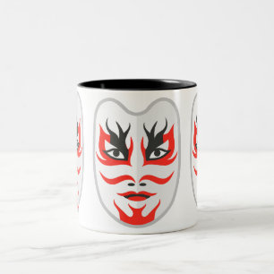 Japanische Maske Zweifarbige Tasse