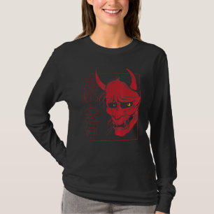 Japanische Massedemon oder Oni Skull Ästhetik T-Shirt
