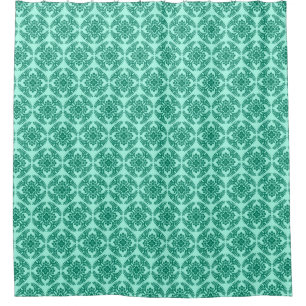 Japanische Medallion Muster, Aqua und Türkis Duschvorhang