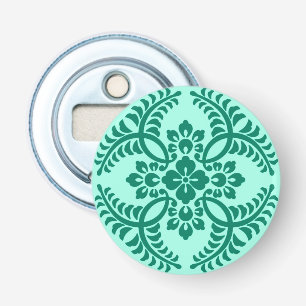 Japanische Medallion Muster, Aqua und Türkis Flaschenöffner