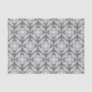 Japanische Medallion-Muster, grau/grau/weiß Seidenpapier