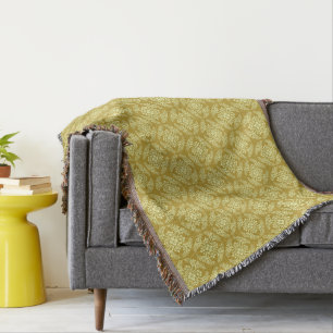 Japanische Medallion Muster, Mustard Yellow Decke