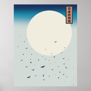 Japanische Mondlichtschwäne Poster