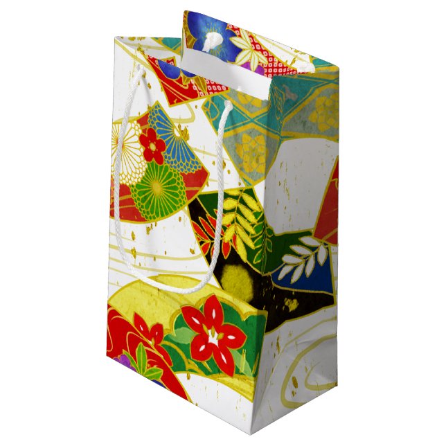 japanische Mustergeschenktasche Kleine Geschenktüte (Rückseite Schrägansicht)