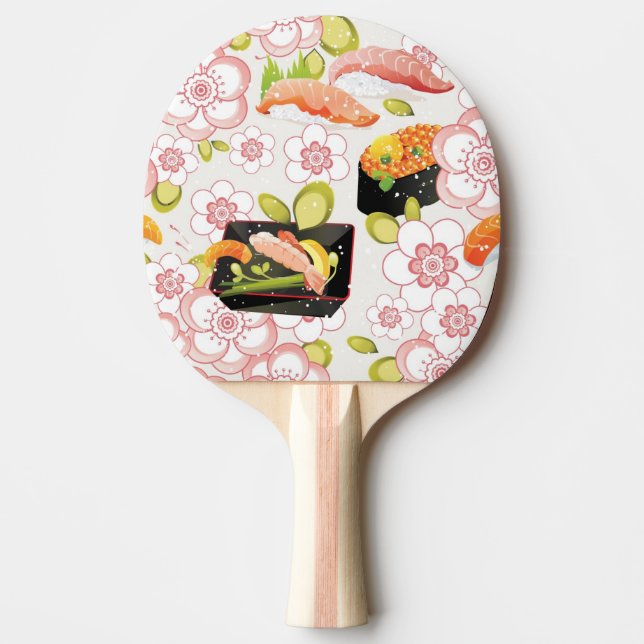 Japanische Nahrung: Sushi-Muster 2 Tischtennis Schläger (Vorderseite)