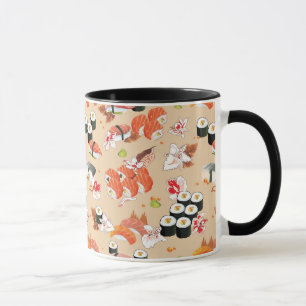 Japanische Nahrung: Sushi-Muster 3 Tasse