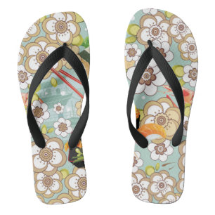 Japanische Nahrung: Sushi-Muster 4 Flip Flops