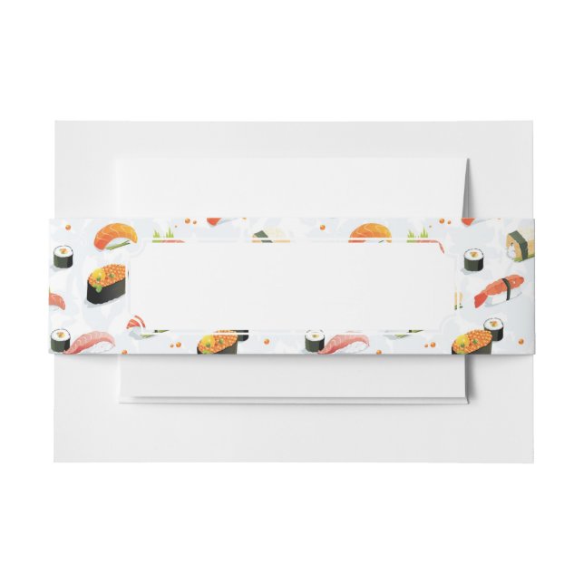 Japanische Nahrung: Sushi-Muster Einladungsbanderole (Vorderseite Beispiel)