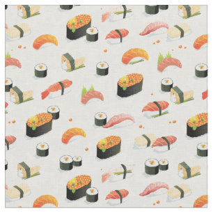 Japanische Nahrung: Sushi-Muster Stoff