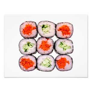 Japanische Nahrungsmittelschablone SushiRolls Fotodruck