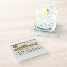 Japanische native Forelle – Yamame Glasuntersetzer