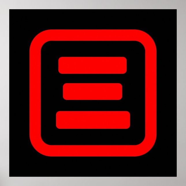 Japanische Nummer drei 三 【San】 Kanji Poster (Vorne)