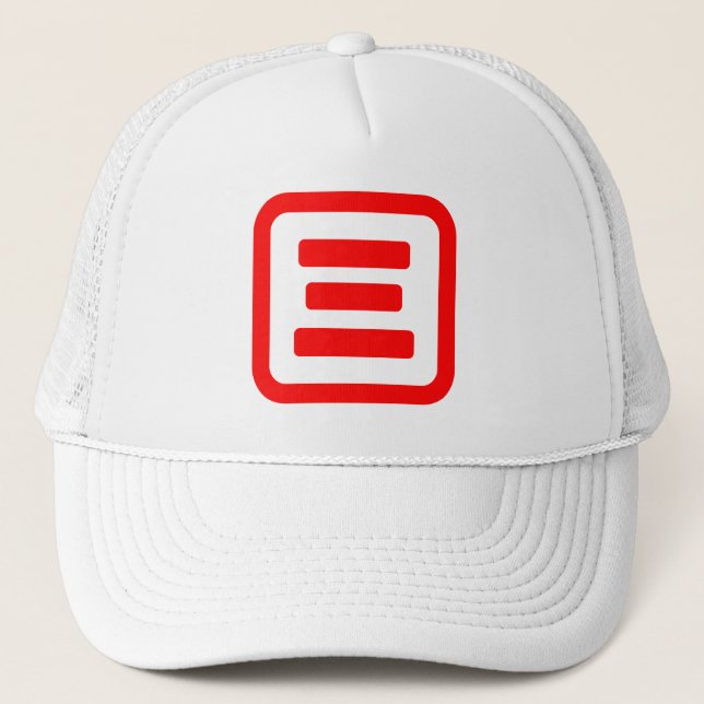 Japanische Nummer drei 三 【San】 Kanji Truckerkappe (Vorderseite)